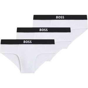 Boss Herenslip met logo (Set van 3) (Wit)