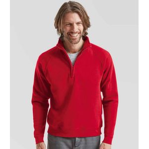 Fruit of the Loom Heren Premium Polycotton Sweatshirt (Rood)
