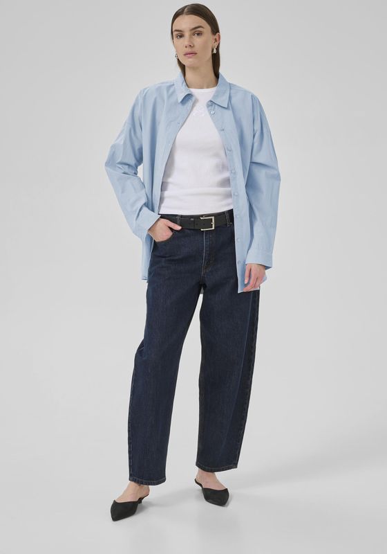 My Essential Wardrobe, Dames, Blouses & Shirts, Blauw, Maat: XS