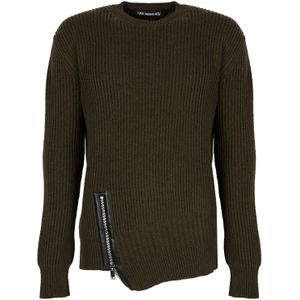 Les Hommes - Simple Framelon - Trui - Groen - Merinowol