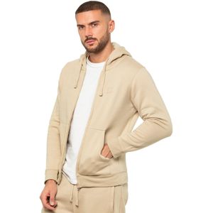 Enzo - Heren Zip Hoodie - Stone