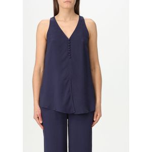 Zijde V-hals Knopen Tanktop