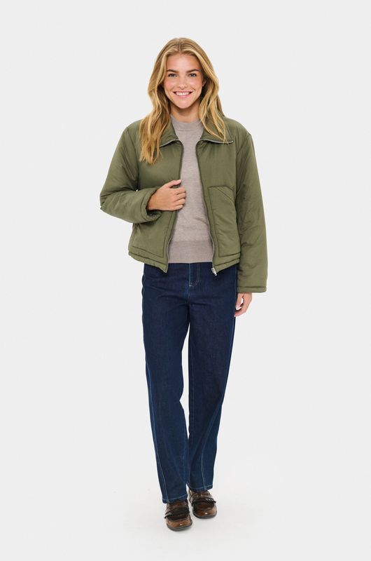 SAINT TROPEZ Tussenjas 'SZ Linn'  donkergroen