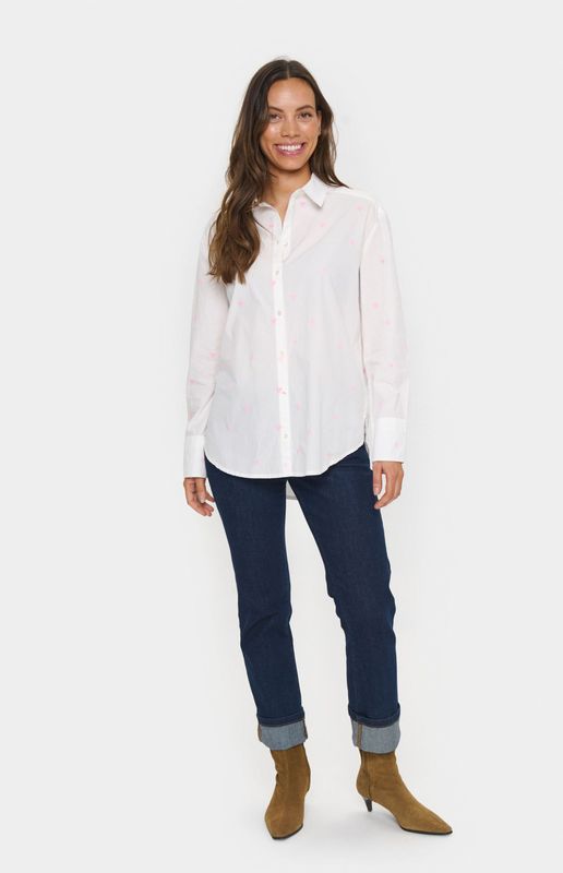 Saint Tropez - Dianne SZ Shirt - Overhemd - Wit