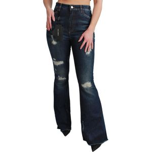 Denim Flare Jeans Met Hoge Taille