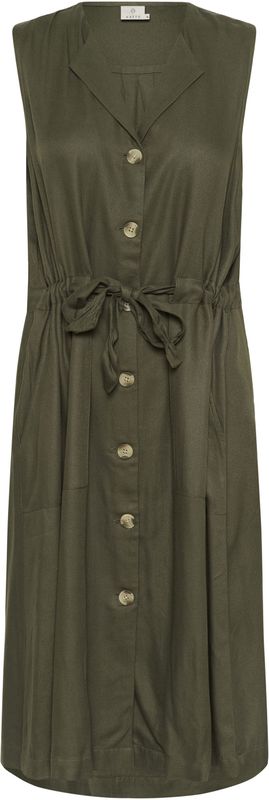 Kaffe - KANila - Blousejurk - Kaki - Knielengte - Mouwloos