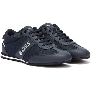 BOSS - Rusham Mix - Trainers - Donkerblauw - Sportschoenen met Laag Profiel