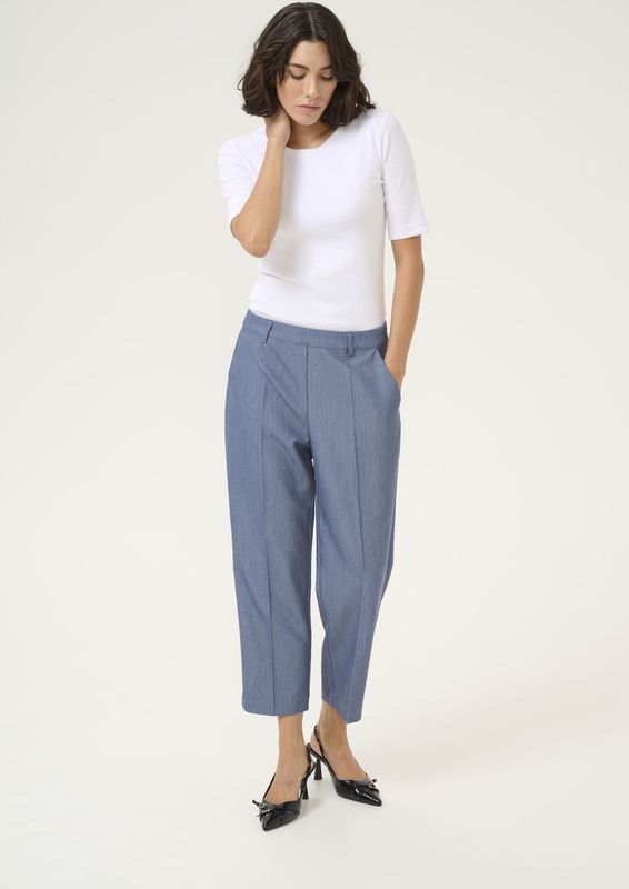 Pants - Casual Fit - Vintage Indigo - Hoge Taille - Cropped Lengte
