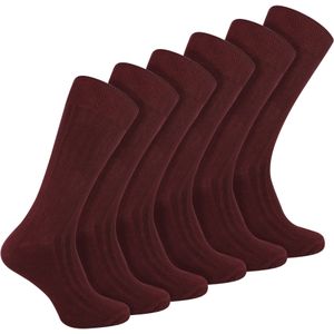 Heren Effen Kleur Katoenen Ribbelsokken