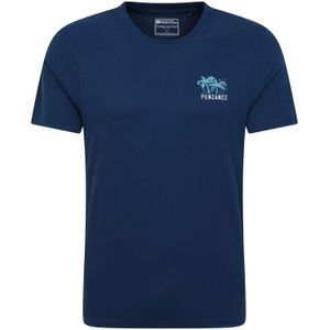 Mountain Warehouse Heren Penzance Bedrukt Organisch T-Shirt (Marine)