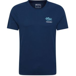 Mountain Warehouse Heren Penzance Bedrukt Organisch T-Shirt (Marine)