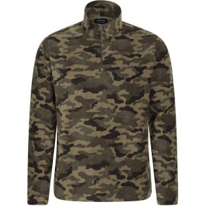 Mountain Warehouse Heren Camber II Camo Half Zip Fleece Top (Groen)