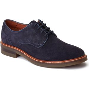Base London - Mawley - Leren Herenschoenen - Marineblauw - Oxford-Stijl