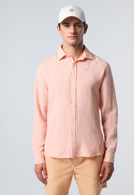 North Sails - Overhemd - Linnen - Met Geborduurd Logo