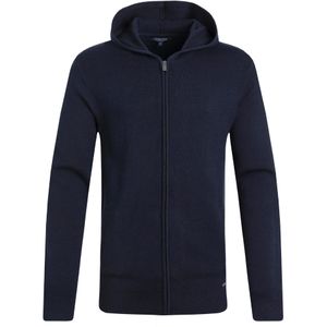 Weird Fish Heren Samuel Gebreide Volledige Rit Hoodie (Marineblauw)