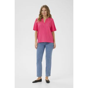 Blouse met korte mouwen Regular fit Raspberry pink