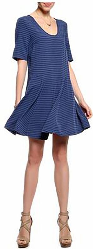 Tommy Hilfiger - Larna Dress - Jurk - Blauw - Katoen
