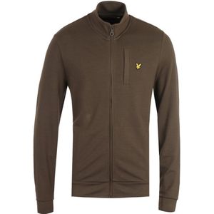 Lyle & Scott Golden Eagle Chest Logo Green Zip-Up Jumper - Maat S