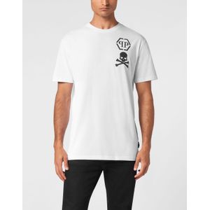T-shirt - Wit - Skull&Bones - V-hals