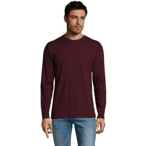 SOLS Heren Monarch T-shirt met lange mouwen (Ossenbloed)