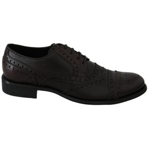 Prachtige Bruine Leren Brogue Derbyschoenen