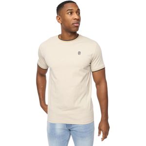 Crosshatch Heren Shellworth T-Shirt (Licht Steen)