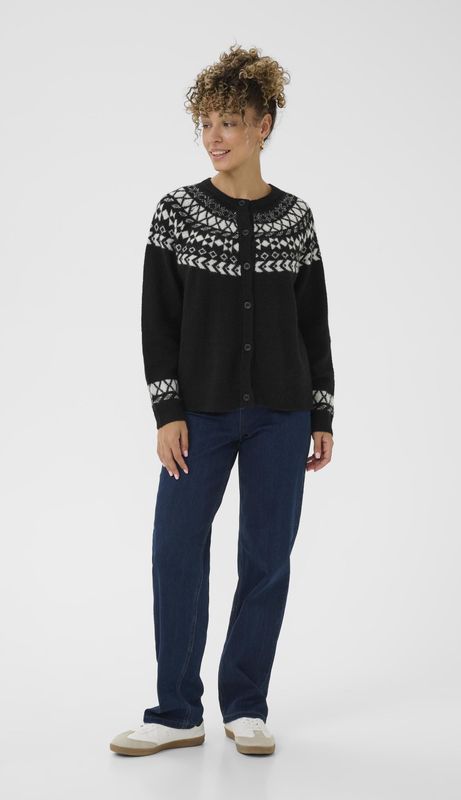 Vest CRCherrie Vest Loose fit black white