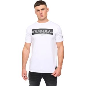 Crosshatch Heren Kratmoss T-shirt (Wit)