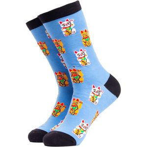 Kat Print Noviteit Unisex Katoenen Sokken