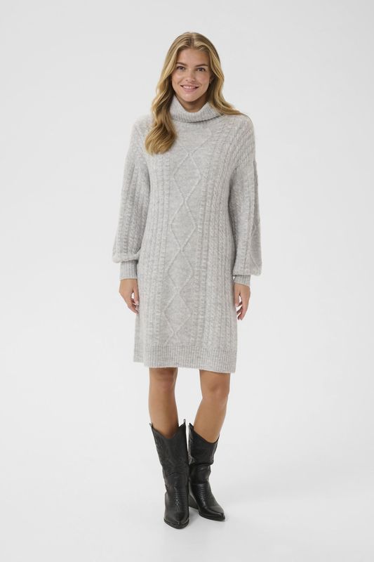 Jurk - Grey - CRPumpkin - Regular Fit - Gebreide Jurk met Losse Pasvorm