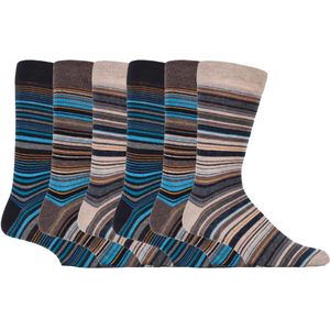Set van 6 herensokken met gestreept katoen, rijk aan casual kleding - Bangkok