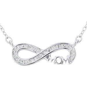 Oneindige ketting Mummy zirkoniumoxiden zilver 925