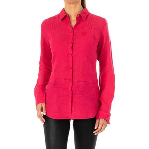 La Martina - Blouse - Roze - Linnen