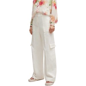Boss Dames/Dames Teneria Rechte Cargo Broek (Wit)