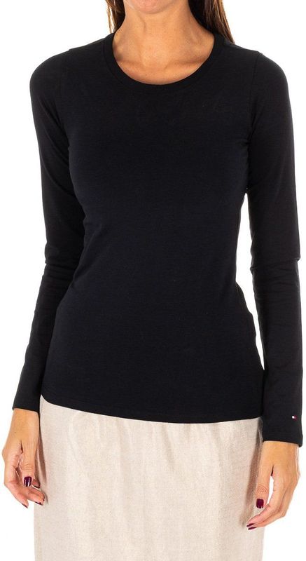 Tommy Hilfiger - Longsleeve Top - Zwart - Dames - Katoen