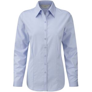 Russell Dames/Dames Visgraat Werkshirt met lange mouwen (Lichtblauw)