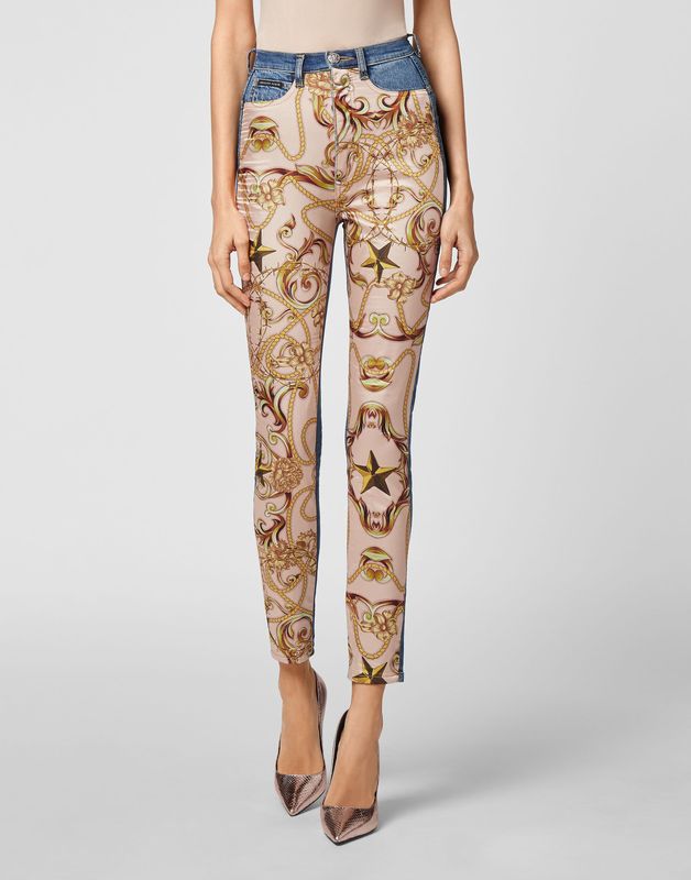 Philipp Plein - Super High Waist Jegging NEW Baroque - Veelkleurig - Jeans