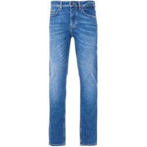 Boss - Taper Jeans - Blauw - Tapered-Fit - Stretch Katoen