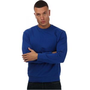 Armani sweatshirt met ronde hals voor heren, blauw