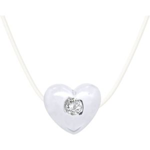 Diamond Necklace HART 0030 Cts Nylon Transparant 925