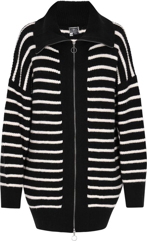 DreiMaster - Vintage - Gebreid Vest - Zwart/Natuurwit