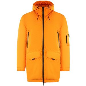 Lyle & Scott Zip Detail Orange Parka Jacket - Maat L
