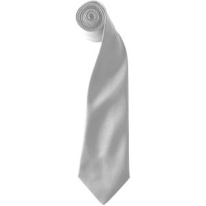Premier Kleuren Heren Satin Clip Tie (Pakket van 2) (Zilvergrijs)