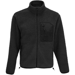 SOLS Unisex Fury Sherpa Fleecejack Voor Volwassenen (Koolstof/grijs/zwart) - Maat XL