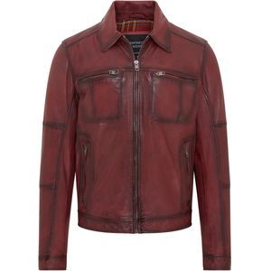 Bettles - Klassiek Leren Bikerjack - Rood