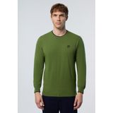North Sails - Girocollo Logo Sweater - Groen - Heren - Wol