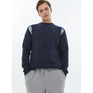 Effen sweatshirt met ronde hals