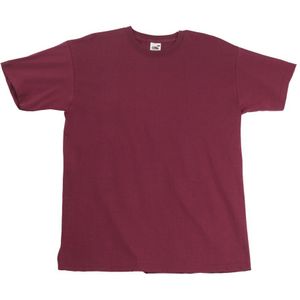 Fruit Of The Loom Heren Super Premium T-shirt met korte mouwen en ronde hals (Bordeaux)