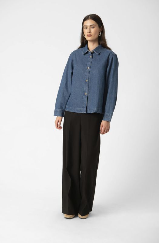 Denim blouse SLDielle Loose fit medium blue