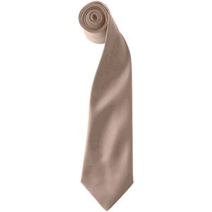 Premier Kleuren Heren Satin Clip Tie (Pakket van 2) (Khaki)